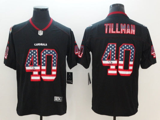 Men's Arizona Cardinals Pat Tillman #40 Black Player Jersey1