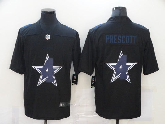 Men's Dallas Cowboys #4 Dak Prescott Black Alternate Game Player Jersey1