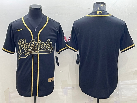 Men's New England Patriots Black Blank jersey