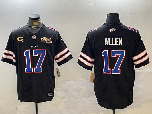 Men's Buffalo Bills Josh Allen #17 Black Vapor F.U.S.E. Limited Jersey1