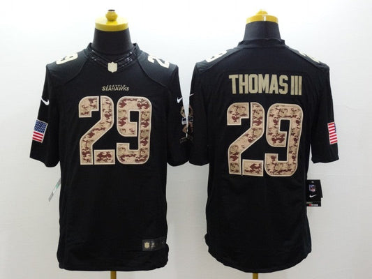 Men's Seattle Seahawks Earl Thomas III #29 Black Game Player jersey