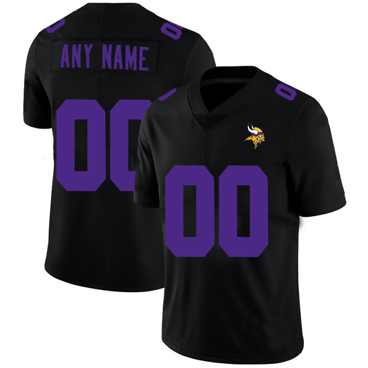 custom Minnesota Vikings Football Jerseys Black American Stitched Name And Number Size S to 6XL Christmas Birthday Gift