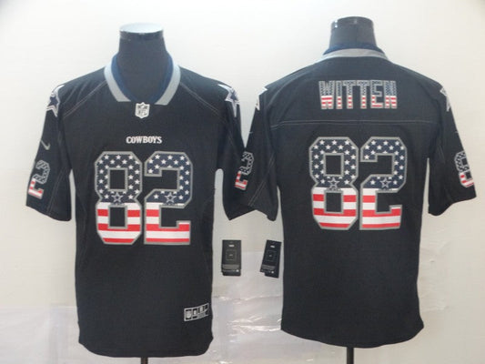 Men's Dallas Cowboys Jason Witten #82 Black Game Jersey1