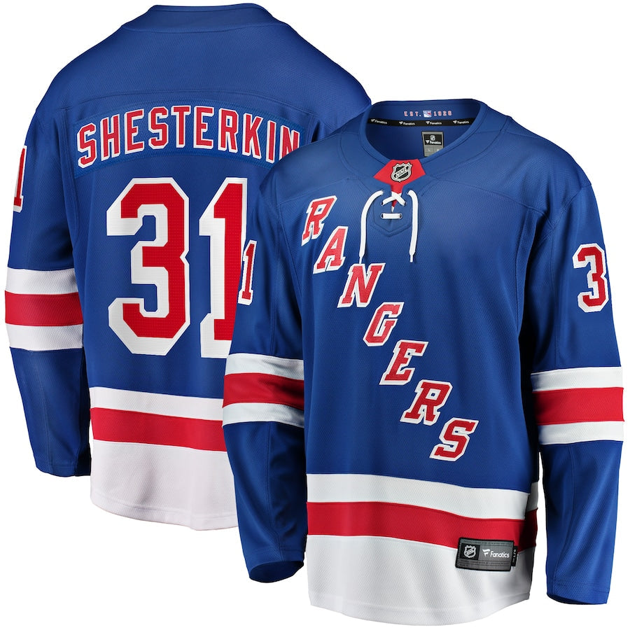 Igor Shesterkin New York Rangers   Home Breakaway  Jersey - Blue