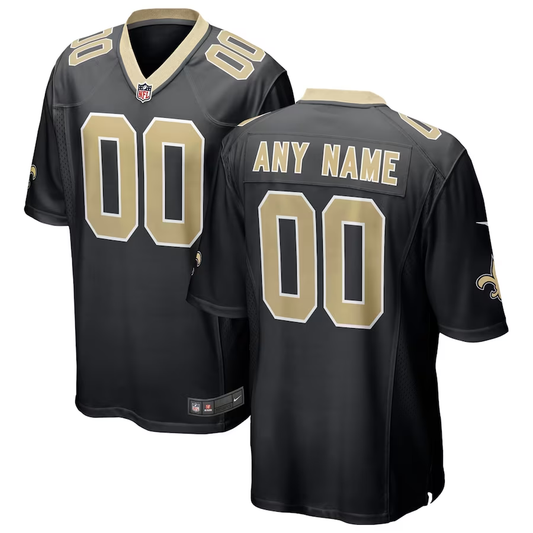 Custom New Orleans Saints Black Game jersey