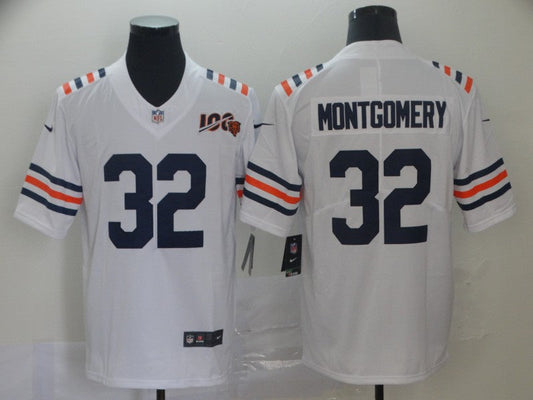 Men's Chicago Bears David Montgomery #32 White Game Jersey1