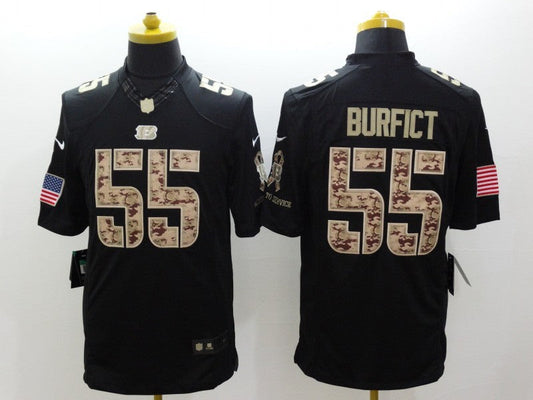 Men's Cincinnati Bengals Vontaze Burfict #55 Black Game Player Jersey1