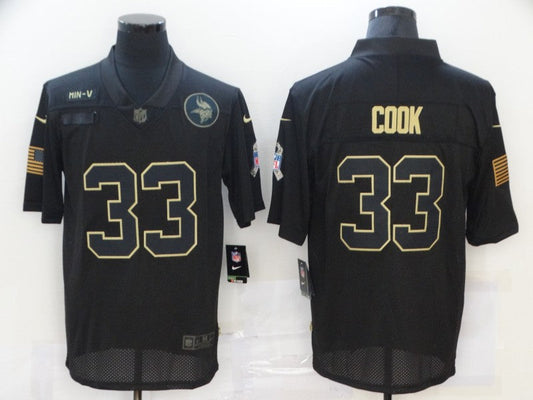 Men's Minnesota Vikings Dalvin Cook #33 Black Player Game jersey