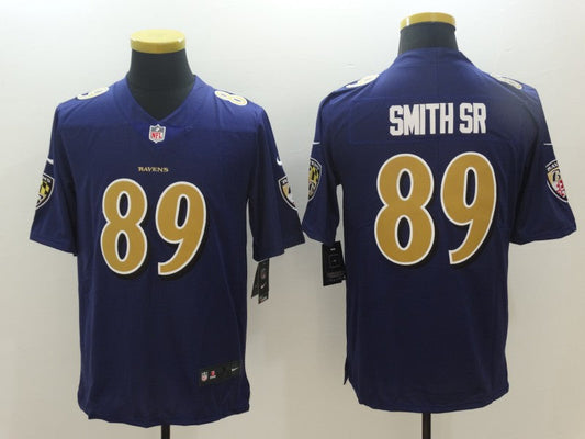 Men's Baltimore Ravens Steve Smith Sr #89 Purple Game Player Jersey1