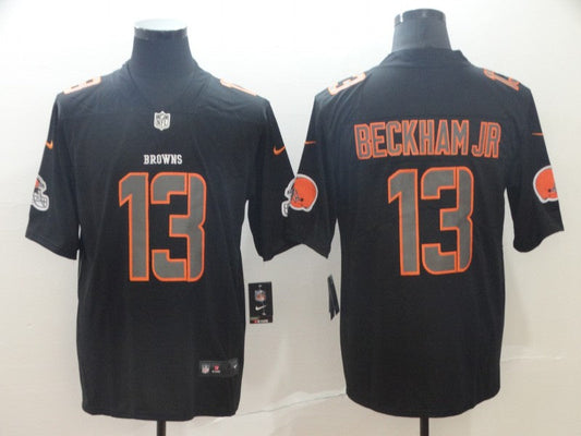 Men's Cleveland Browns Odell Beckham Jr. Black Alternate Game Jersey1