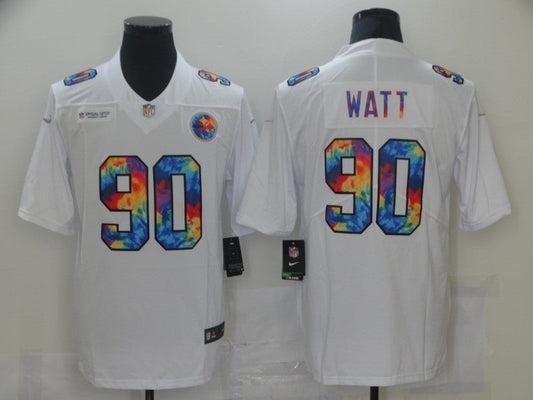 Men's Pittsburgh Steelers T.J. Watt #90 White Player Game jersey