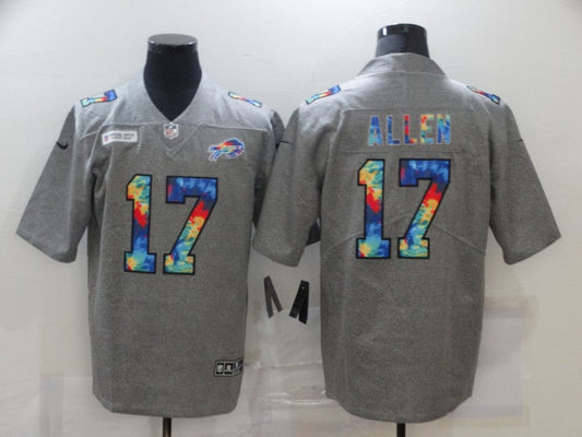 Men's Buffalo Bills Josh Allen #17 Gray Game Player Jersey1