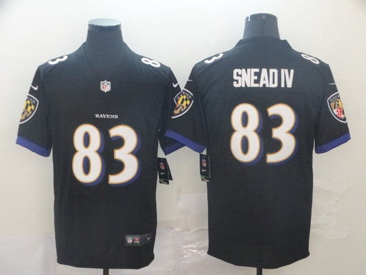 Men's Baltimore Ravens Willie Snead IV #83 Black Game Jersey1