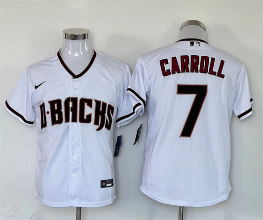 Men's Arizona Diamondbacks Corbin Carroll #7 White Limited Player jersey