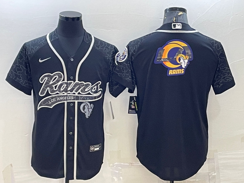 Men's Los Angeles Rams Black RFLCTV Limited jersey