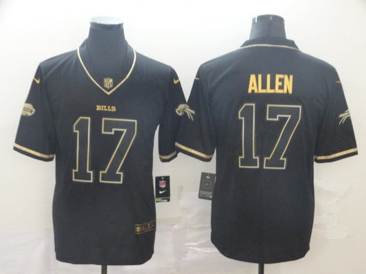 Men's Buffalo Bills Josh Allen #17 Black Alternate Player Game Jersey1