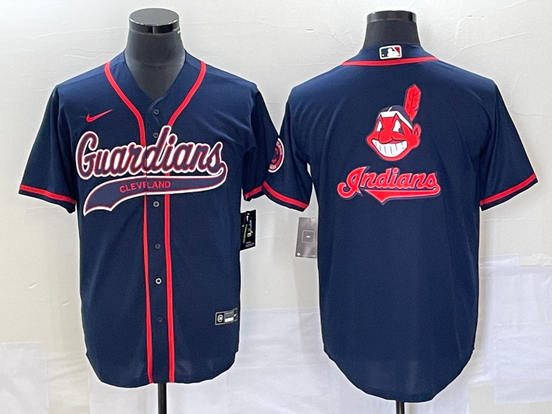 Men's Cleveland Guardians Navy Alternate Official Replica jersey
