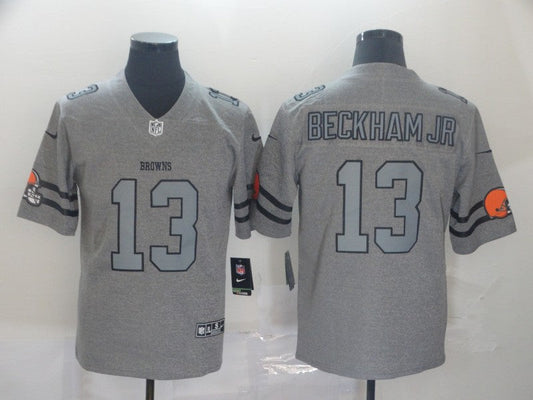 Men's Cleveland Browns Odell Beckham Jr. Gray Game Jersey1