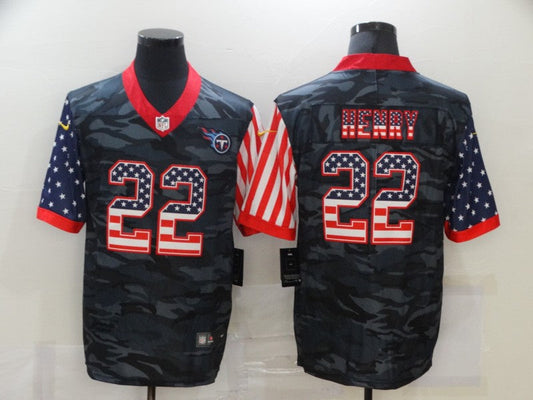 Men's Tennessee Titans Derrick Henry #22 Gray Camouflage Game Player jersey