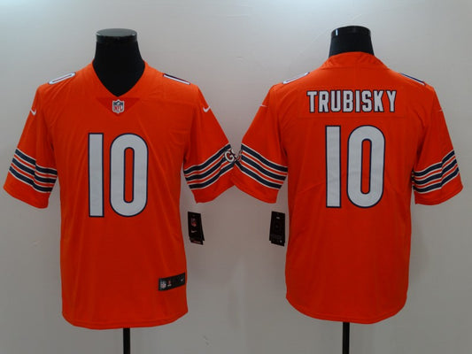 Men's Mitch Trubisky #10 Chicago Bears Season Jersey1 Orange