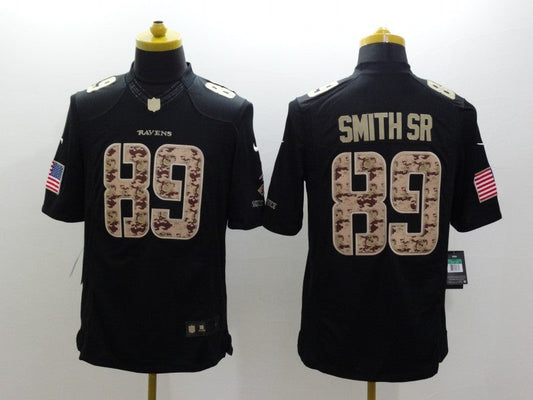 Men's Baltimore Ravens Steve Smith Sr #89 Black Game Player Jersey1