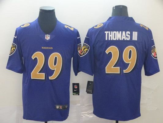 Men's Baltimore Ravens Earl Thomas III #29 Purple Game Player Jersey1