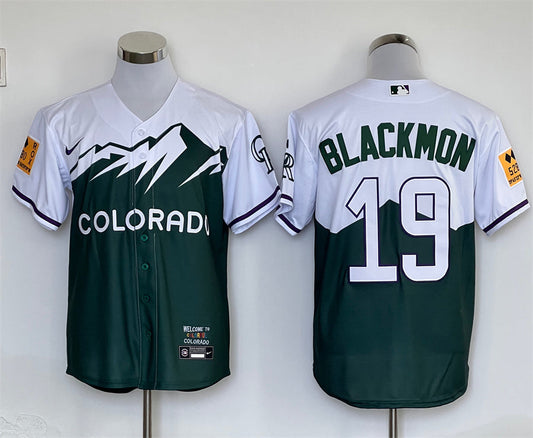 Men's Colorado Rockies Charlie Blackmon #19 Green City Connect Replica Player jersey