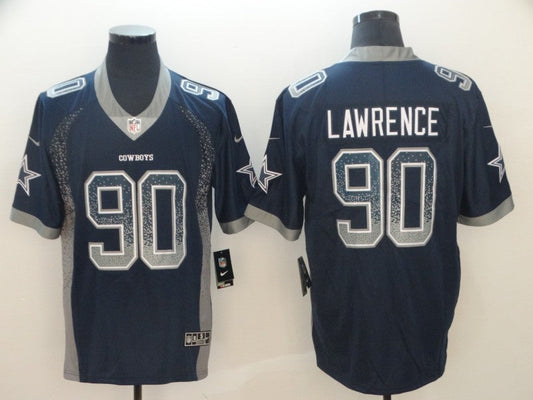 Men's Dallas Cowboys DeMarcus Lawrence #90 Navy Game Jersey1