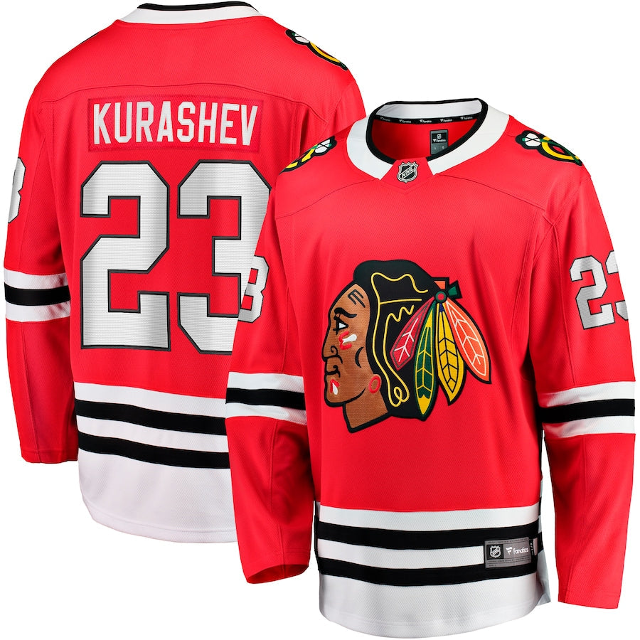 Philipp Kurashev Chicago Blackhawks   Home Breakaway  Jersey - Red