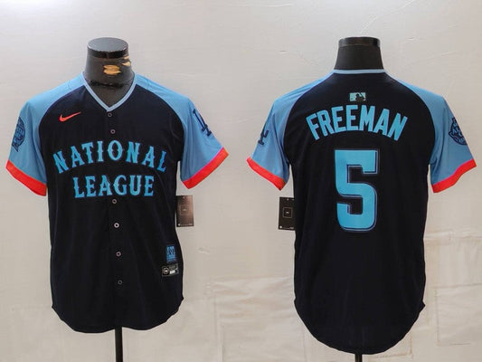 Men's National League Freddie Freeman #5 Navy 2024 MLB All-Star Game Limited Player jersey