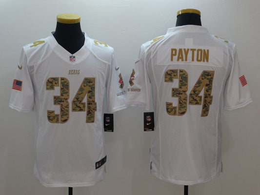 Men's Chicago Bears Walter Payton #34 White Game Jersey1