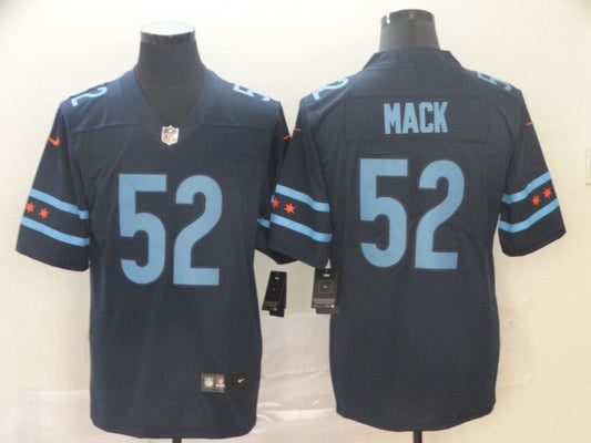 Men's Chicago Bears Khalil Mack #52 Navy Game Jersey1 City Edition