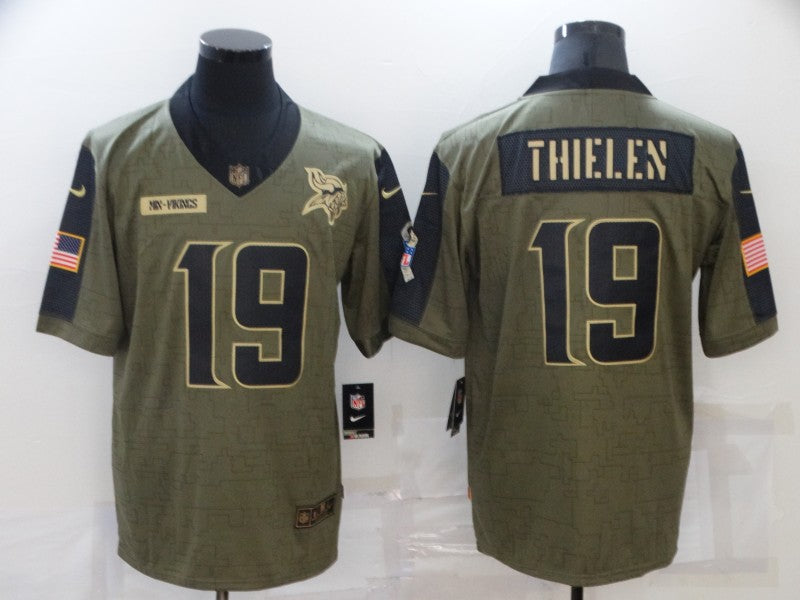 Men's Minnesota Vikings Adam Thielen #19 Brown Player Game jersey
