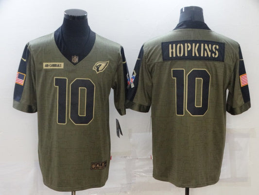 Men's Arizona Cardinals DeAndre Hopkins #10 Brown Game Jersey1