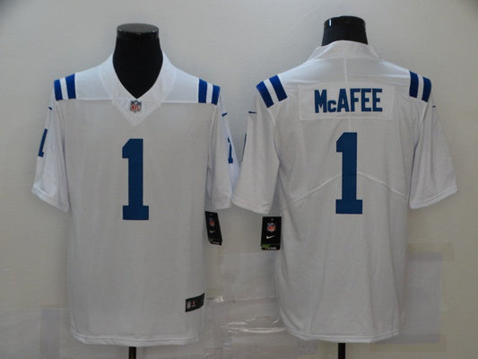 Men's Indianapolis Colts Pat McAfee #1 White Game Jersey1