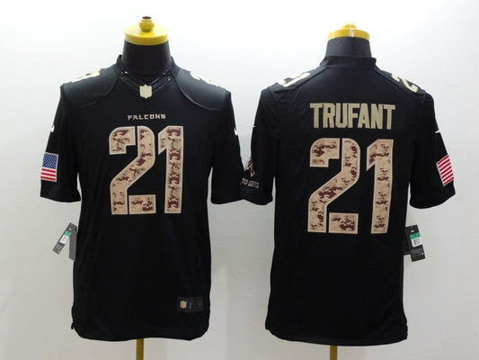 Men's Atlanta Falcons Desmond Trufant #21 Black Game Player Jersey1