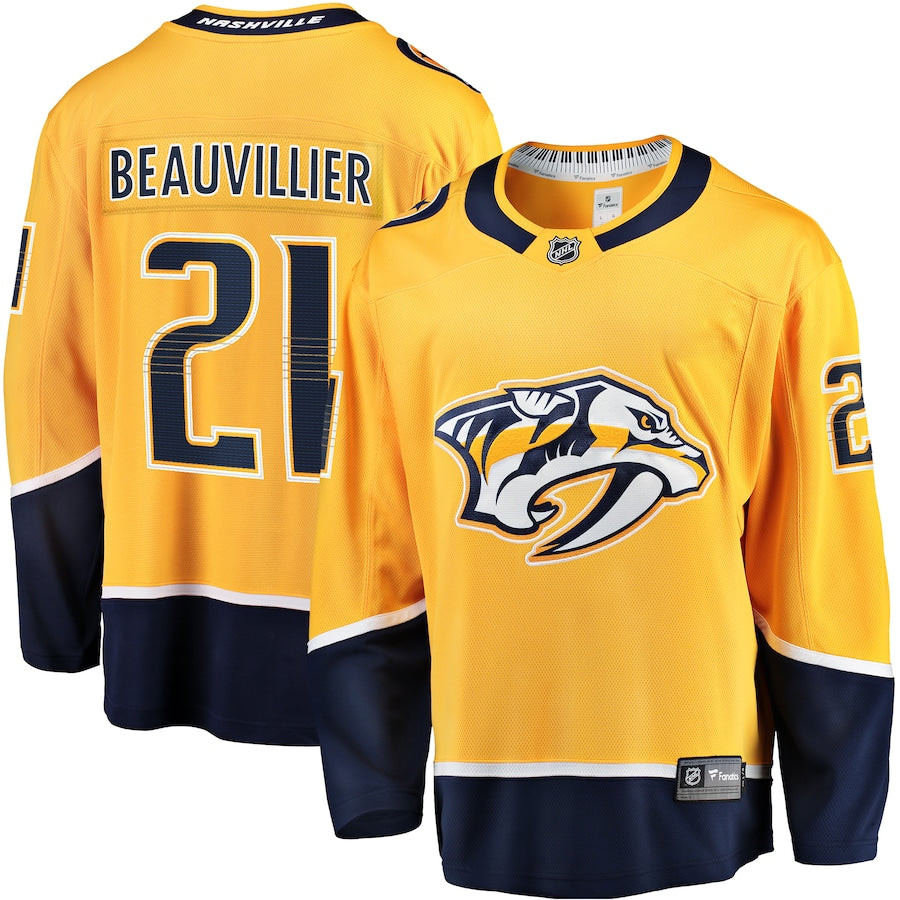 Anthony Beauvillier Nashville Predators   Premier Breakaway  Jersey - Gold