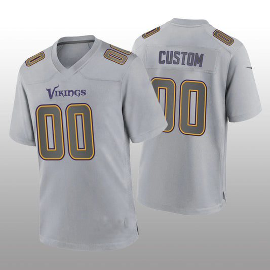 custom Minnesota Vikings Gray Atmosphere Game jersey Stitched Jerseys Football Jerseys