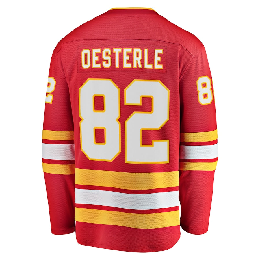 Jordan Oesterle Calgary Flames   Home Breakaway Jersey - Red