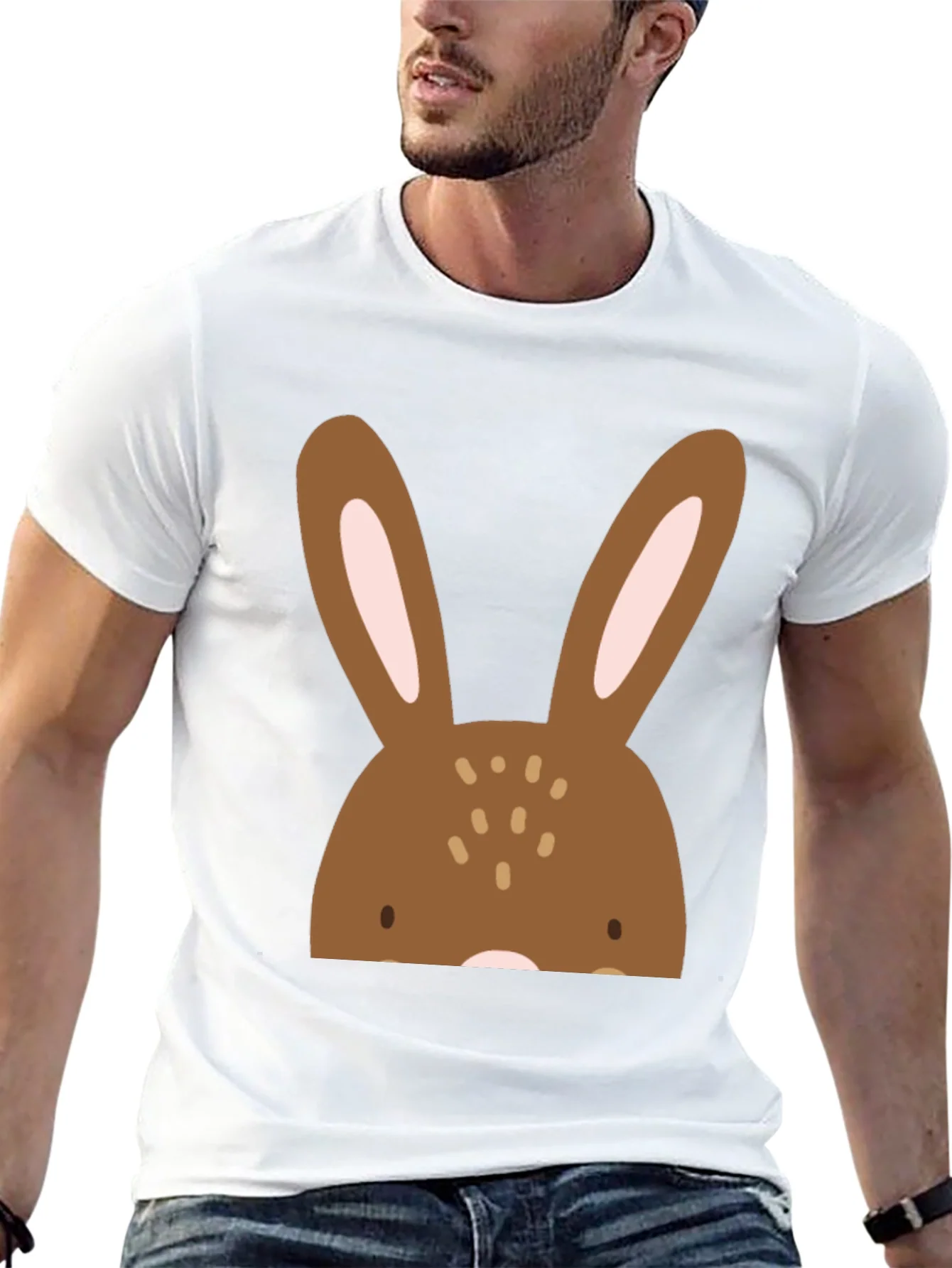 Bunny Graphic Black T-Shirt - Easter Ready!