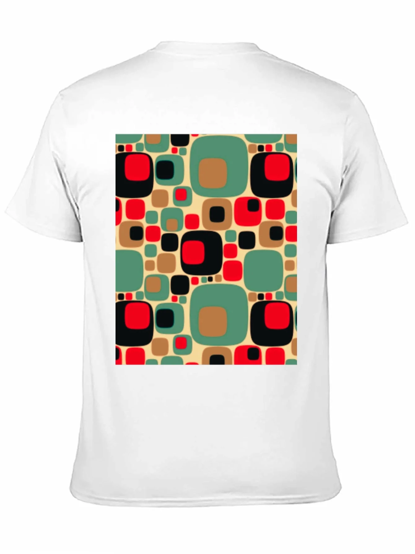 Retro Pattern Black T-Shirt