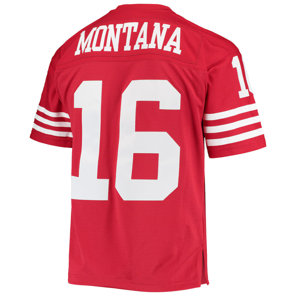 SF.49ers #16 Joe Montana Scarlet 1994 Authentic Retired Player Jersey Stitched American Football Jersey