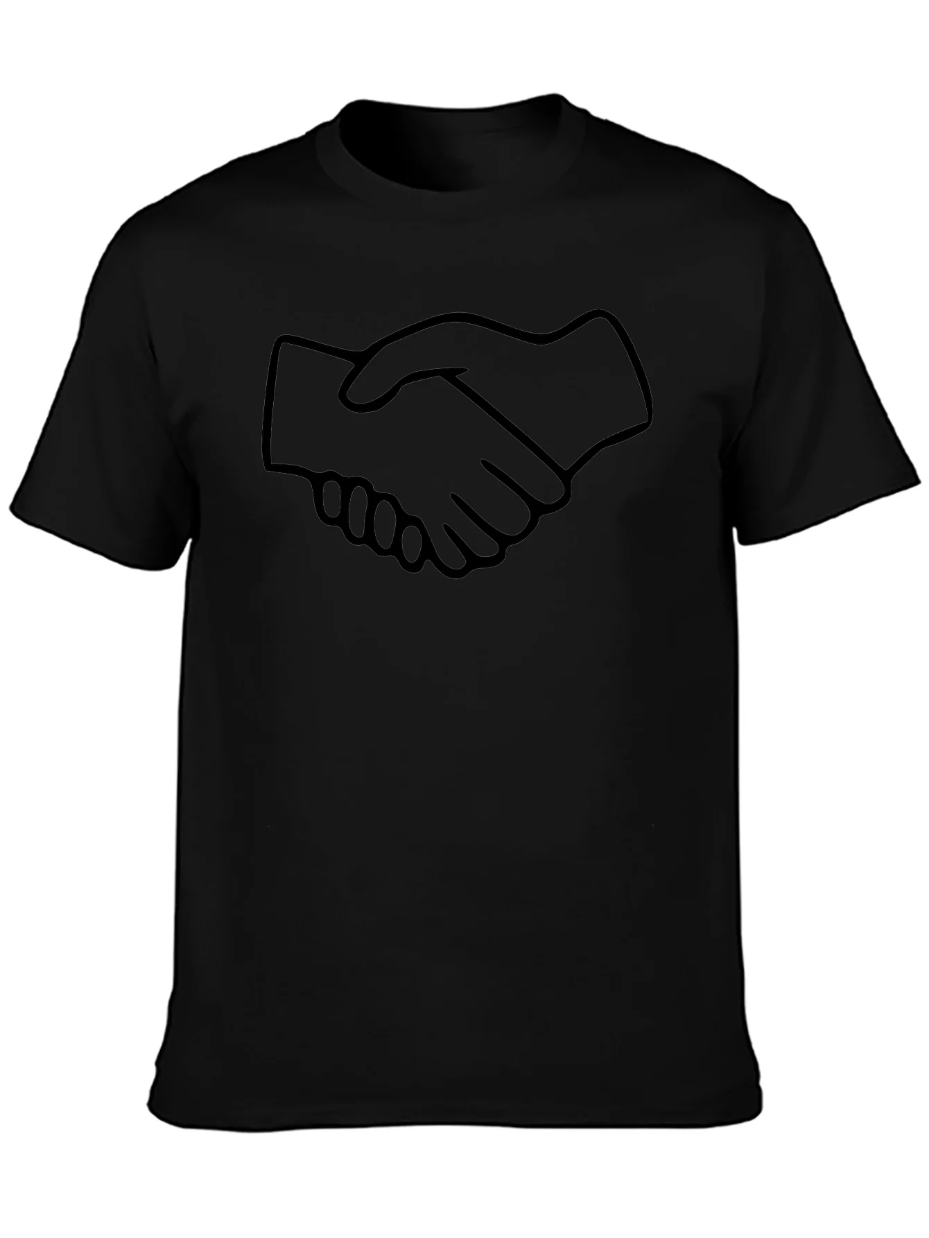 Handshake Graphic Black T-Shirt