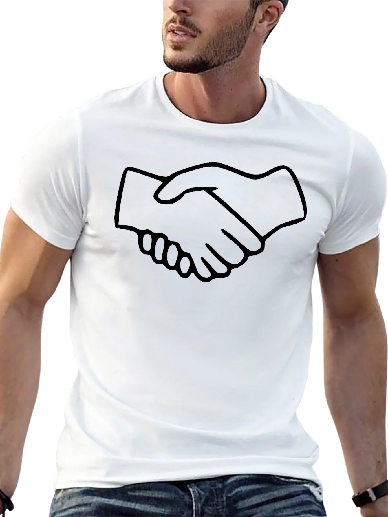 Handshake Graphic Black T-Shirt