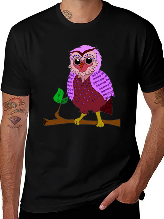 Owl on Branch Graphic T-Shirt